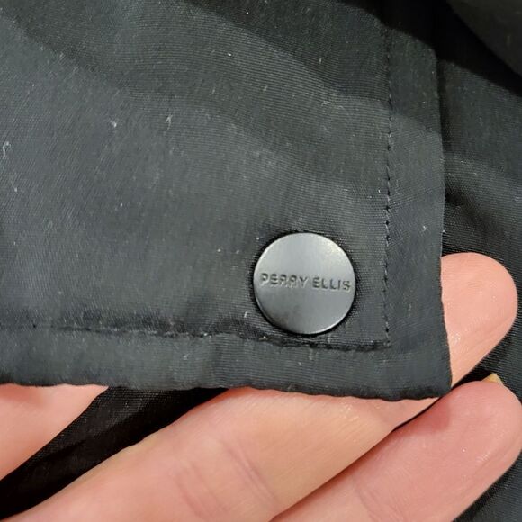 NWT Perry Ellis Black Field Jacket with removable hood Mens XL - Picture 13 of 15